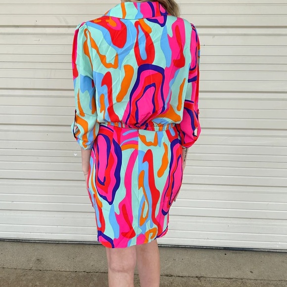 Milk and Honey Bright 2 piece boho chic skirt set size small nwt - Picture 4 of 6